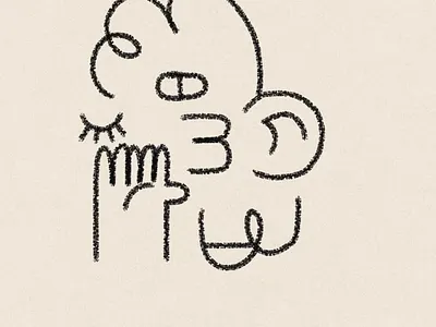 The man who talks only to himself 2d animation illustration line pen