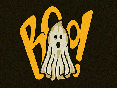 Boo! 👻 boo design doodle drawing ghost graphic graphic design halloween illustration lettering line work spooky typography vector art