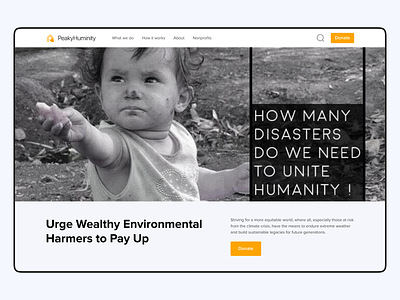 Charity landing page app charity charity website design funding funding website humanity responsive website ui web