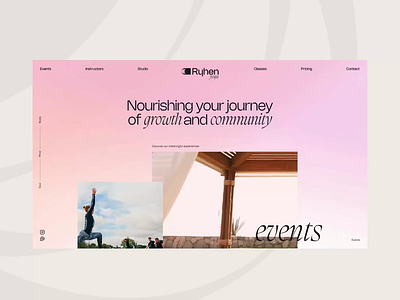 Ruhen Yoga │ Events Page design figma interaction ui user experience web web design yoga