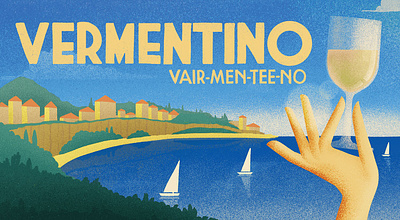 Grape on the Go - Vermentino grape illustration lettering vermentino vintage wine wine enthusiast