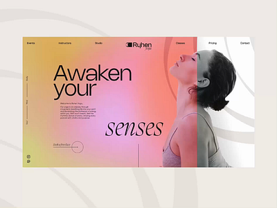 Ruhen Yoga │ Home Page design experience figma illustration ui web web design yoga