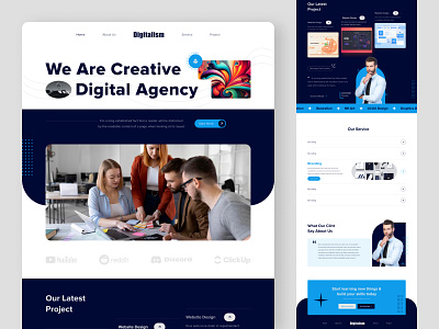 Digital Agency Website agencylandingpage agencywebsite dailyui desainuiux design designinspiration digitalagency dribbble graphic design ui uidesign uiux uiuxaddict uiuxdesign uiuxdesigner uiuxgram uiuxmobile uiuxsupply uiuxtips uiuxzone