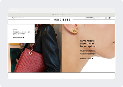 ORIGINALS - Website Design ecommerce fashion ui ux website design