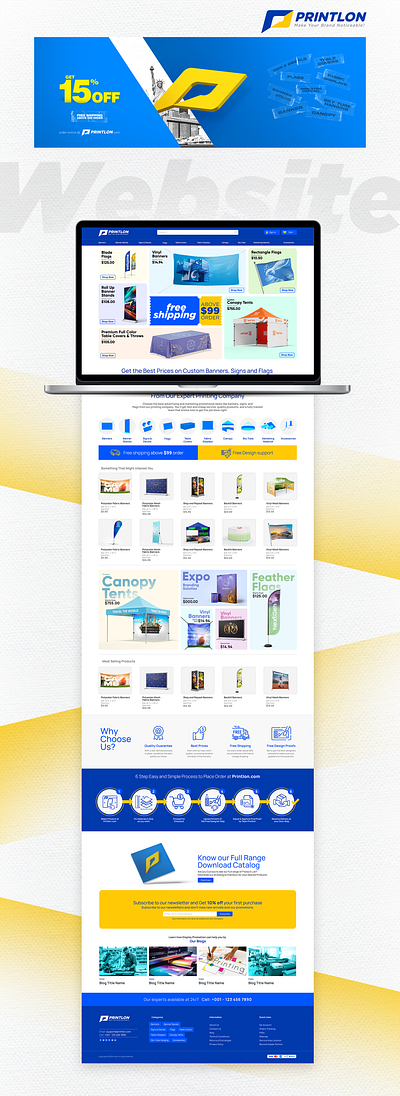 Printlon Website branding design graphic design icon illustration logo shopping cart ui ux vector web design