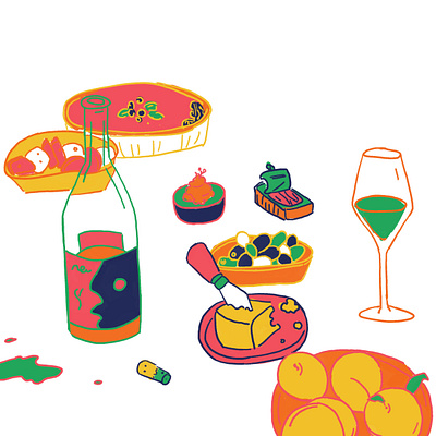 Party food illustration