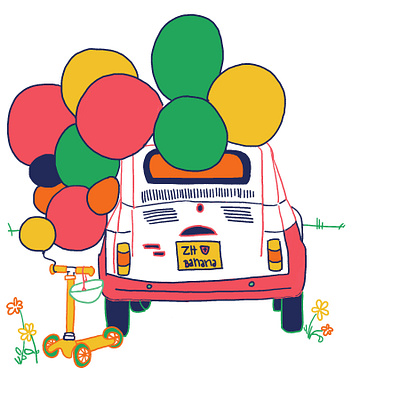 Partymobile illustration