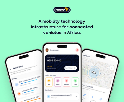 Connected vehicle API for data-driven decisions. app design figma fleet dasboard logo maintenance mobile dashboard payment product design uiux vehicle management wallet