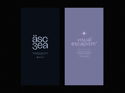 Visual Identity / äsc3ea; visual escapism art branding design graphic design logo music visual visual identity