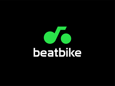 beatbike bicycle bike dynamic energy festival health healthy logo modern music musical tech vital vitality