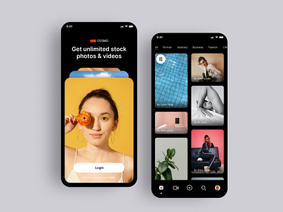 Cosmo stock photo & video app app design application branding design photo stock photo trend ui ux video