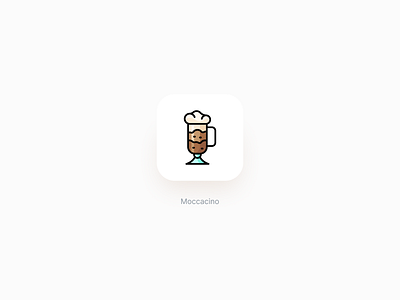 Cup of moccacino icon vector
