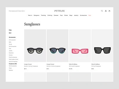 Minimalist Category Page exploration - eCommerce shop boutique category page clean commerce desktop e commerce ecom ecommerce ecommerce design luxury luxury fashion minimal minimalism minimalist online shopping shop ui ux webshop whitespace