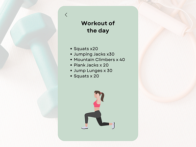 Daily UI 062 – Workout of the day dailyui dailyui062 dailyuichallenge design graphic design ui workout workout of the day