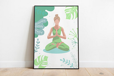 Yoga poster branding graphic design