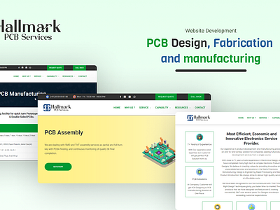 Website Design for PCB Services company | HallMark hallmark website design pcb service website design service base website design website design