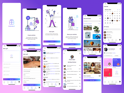 Mobile application for creating wishlists app apple application gift happy iphone mobile selebrate ui ux web designe wish wishlist