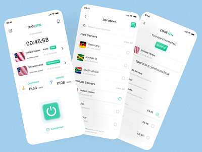 Mobile VPN App app app design best cryptocurrency coinbase connect vpn. design digital product design edgevpn graphic design mobile app mobile vpn product design ui ui ux design user experiecne user interface design ux ux design ux recharge vpn