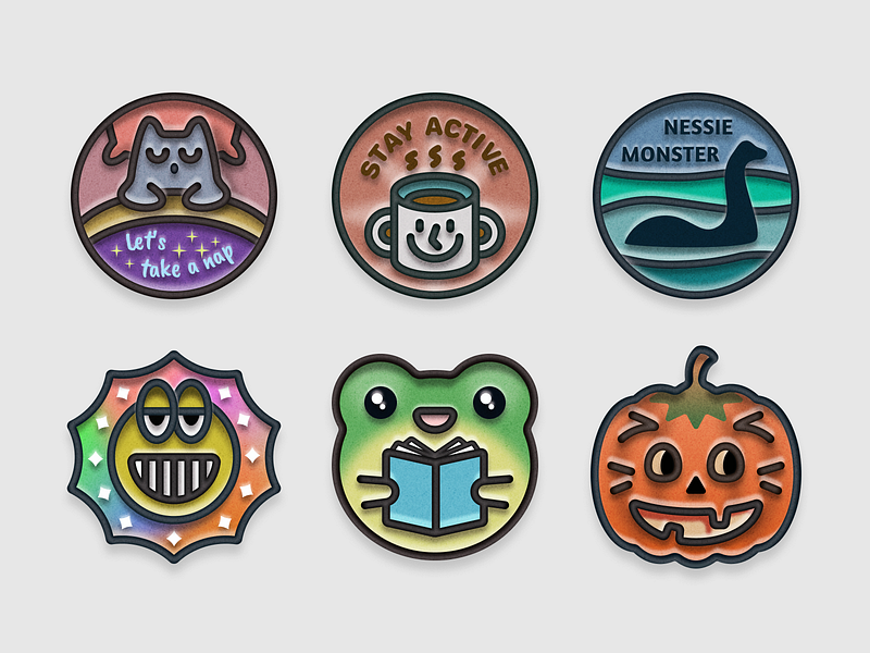 October 2023 badge pin sticker
