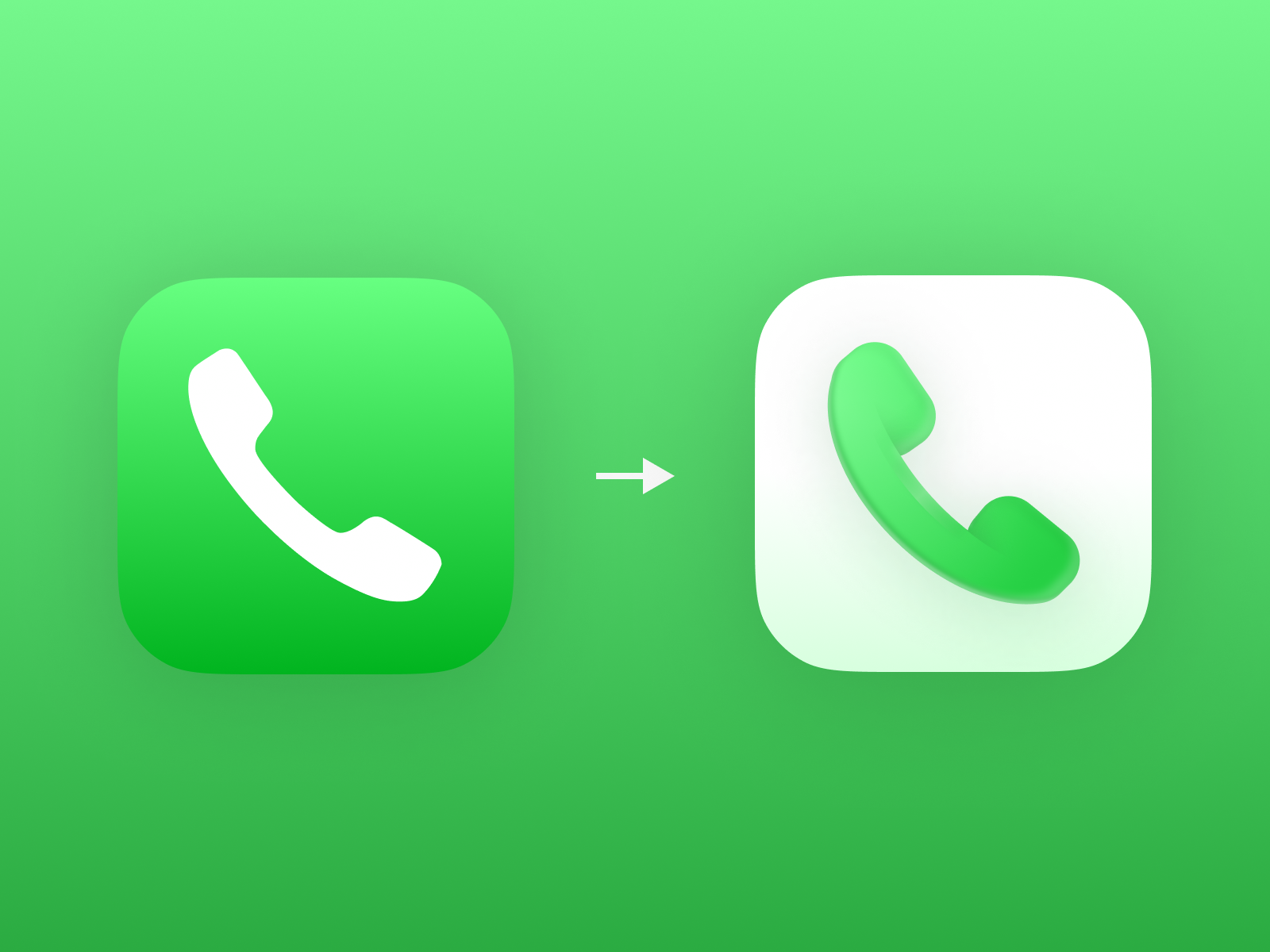 Phone - App icon redesign concept #30 by Eddy on Dribbble