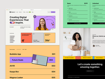 Landing page example - Riddle UI dashboard design design system figma figma ui landing landing page landingpage minimal minimalist one page design product design riddleui ui ui kit ux uxdesign web design