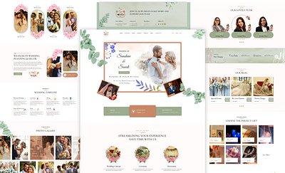 Wedding Multi Page Website Design figma website wedding ux ui xd design