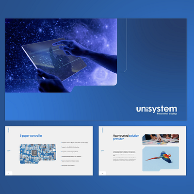 Unisystem – presentation design branding graphic design logo