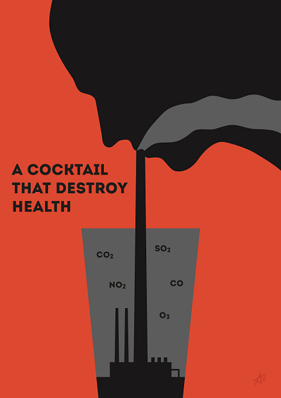 A social poster graphic design illustration polutions poster social poster