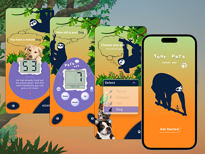 Pet Age Calculator app design pet