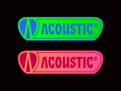 Radio Acoustic - Logo Design 🎸 acoustic artist band banner branding creative logo creative logo design dutch guitar label lettering design logo modern logo design music musicians plectrum radio typography visual identity vivid