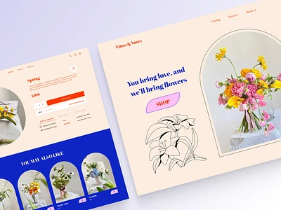 Colorful concept for flowers delivery store 3d app design app development branding clean app design colors delivery design ecommerce flower flower delivery app graphic design illustration logo store ui ux web webdesign website