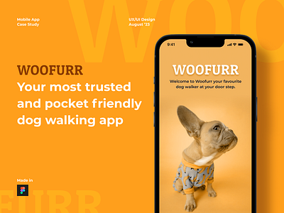 WOOFURR Dog Walking App - UX Case Study app case study competitor analysis design system dogwalking information architure moodboard persona prototype ui design ui kit usability testing user experience user flow user reasearch ux ux design wireframes