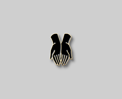 Giving branding enamel icon illustration logo monogram pin vector