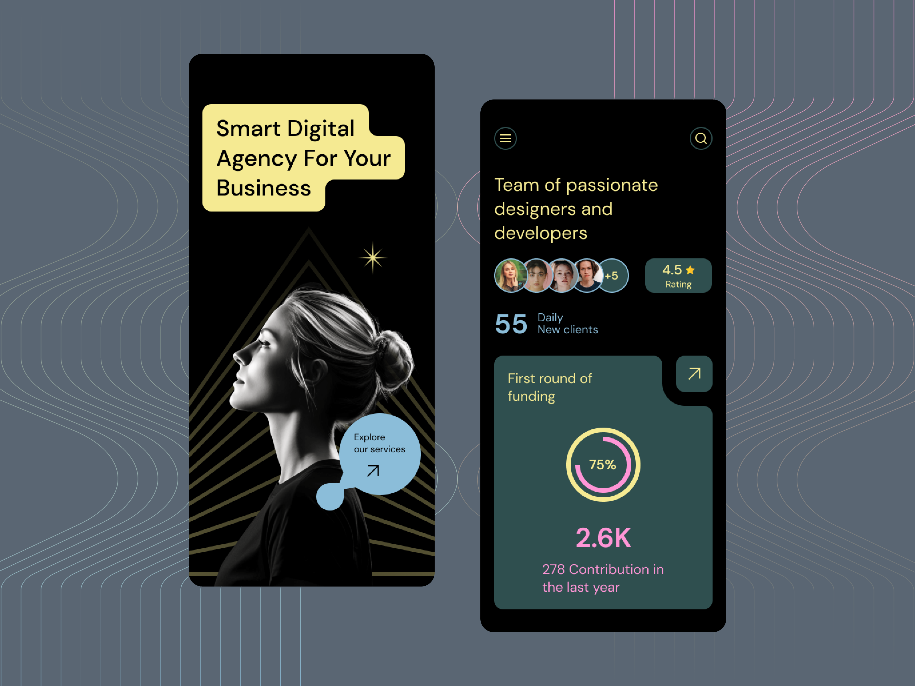 Digital Agency App adobe xd agency app app design application design design design idea digital digital agency figma idea inspiration latest design new design popular design sketch trending design ui ui design uiux