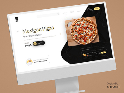 Restaurant Hero Concept concept graphic design hero landing page ui web