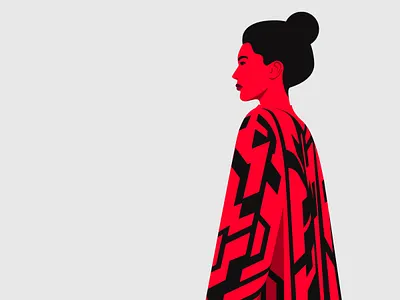 Fashion Patern duo tons fashion design woman fashion draw fashion illustration flat bold design luxury fashion luxury illustration model illustration pattern design proud woman red woman simbolic woman vector illustration fashion