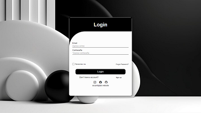 Login elegant ui ux black elegant lgin responsive ui white