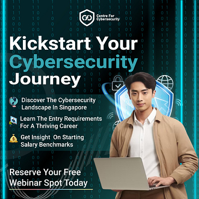 Cybersecurity Journey Flyer Design 3d branding flyer graphic design logo meeting tamplate