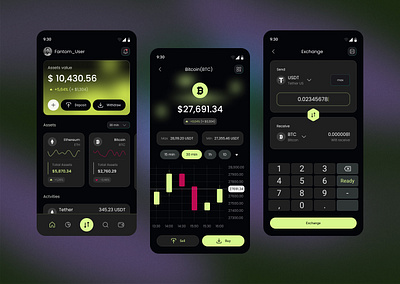 Crypto Wallet Mobile App crypto wallet cryptocurrency fintech inspiration mobile app