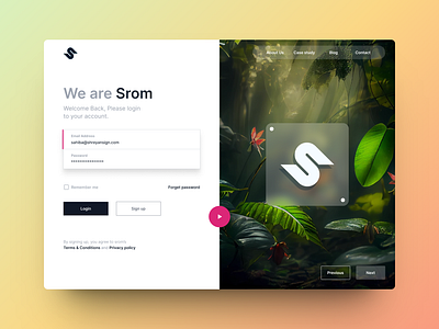 Login Screen Desktop Website UI app ui branding dashboard design illustration login page ui ux