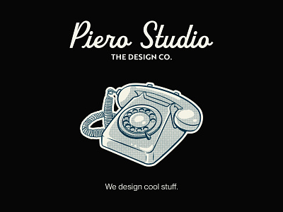 Piero Studio - Personal Branding badge branding design graphic design illustration logo telephone typography vector vintage