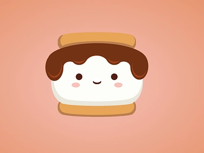 7. Kawaii S'mores - Single Div CSS Art (Divtober 2023) css cssart cute design divtober illustration kawaii singlediv smores snack stock treat