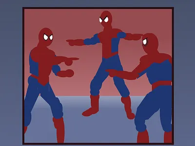 8. Spider-Man Meme - Single Div CSS Art (Divtober 2023) coded css cssart design divtober illustration meme shapes singlediv spider man spiderman