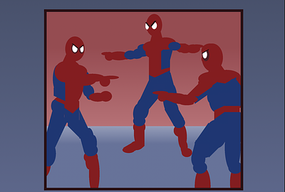 8. Spider-Man Meme - Single Div CSS Art (Divtober 2023) coded css cssart design divtober illustration meme shapes singlediv spider man spiderman