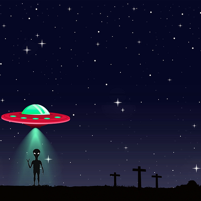 UFO Gif alien animation gif graphic design illustration motion graphics ufo