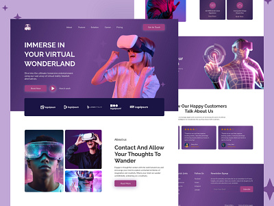 VR Website Design ai branding design graphic design home page landing page ui uiux ux virtual reality vr website websitedesign