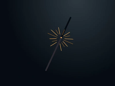 10. Sparkler - Single Div CSS Art (Divtober 2023) aminated codepen css cssart design divtober fireworks fourth of july illustration singlediv sparkler