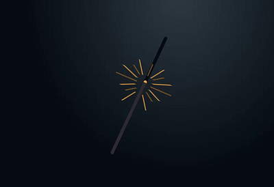 10. Sparkler - Single Div CSS Art (Divtober 2023) aminated codepen css cssart design divtober fireworks fourth of july illustration singlediv sparkler