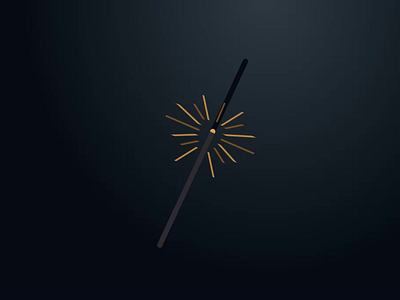 10. Sparkler - Single Div CSS Art (Divtober 2023) aminated codepen css cssart design divtober fireworks fourth of july illustration singlediv sparkler