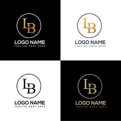 LB L and B Letter logo creative